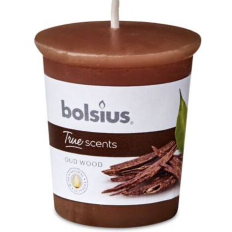 Candela votive True Scents Bolsius Old Wood