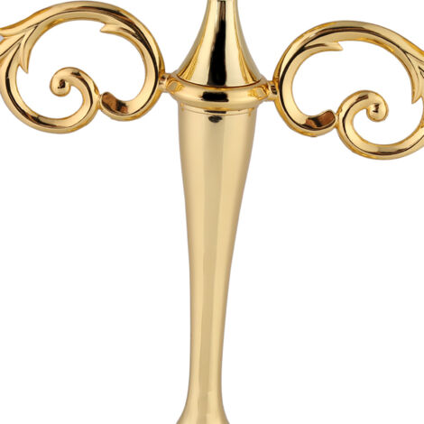 Candelabre 3 Bras Doré Style Baroque - Décoration de Mariage et Bougeoir Élégant pour Intérieur