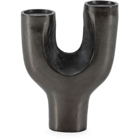 Candélabre 30x13x40 Métal Nickel Vieilli