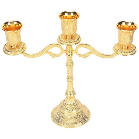 Candélabre à 3 bras en alliage, style vintage, élégant chandelier pour la maison et le restaurant