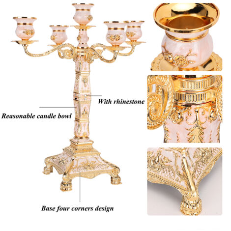 Candélabre Élégant pour Décoration de Table de Mariage et Salle à Manger Vintage