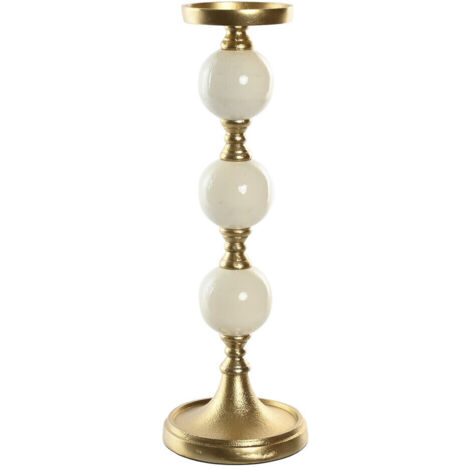 Candelabro Aluminio 15X15X43,5 Bolas Dorado