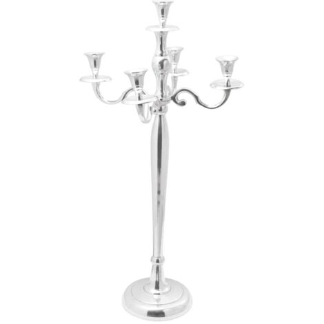 Candelabro Argento 32 x 32 x 79,5 cm Alluminio vidaXL