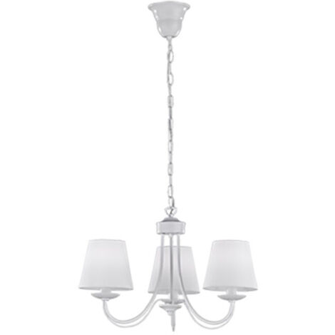 Candelabro cortez 3xe14 28w diÁmetro 47cm candelabro de metal blanco 110600331