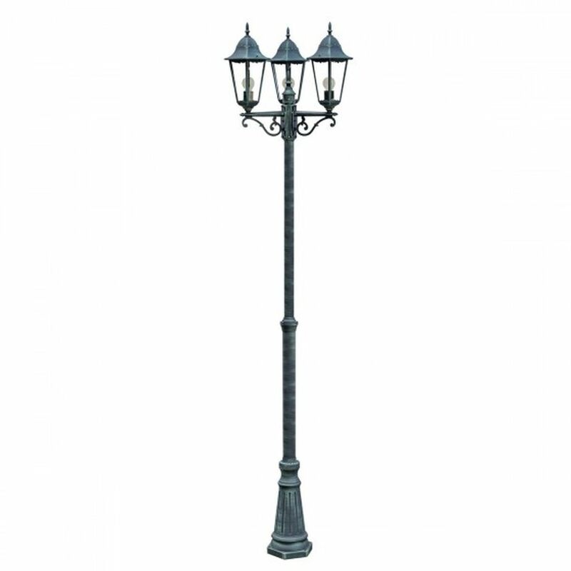 Candelabro da giardino 2,2 m in alluminio verde