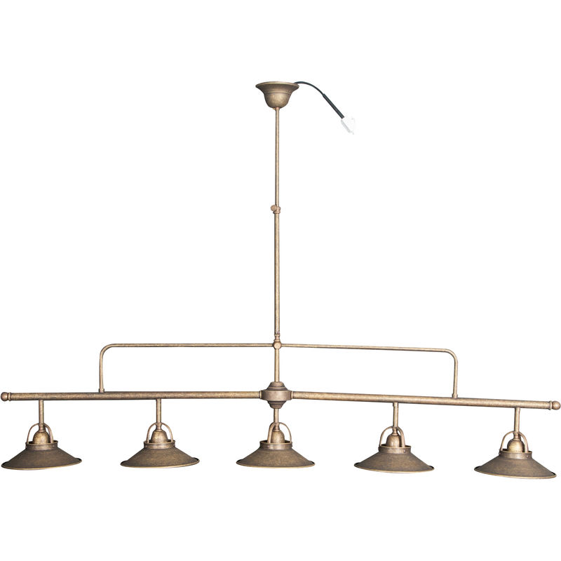 

Biscottini - Candelabro de la mesa de billar en moldeo de latón con efecto envejecido L142XPR20XH100 cm. Made in Italy