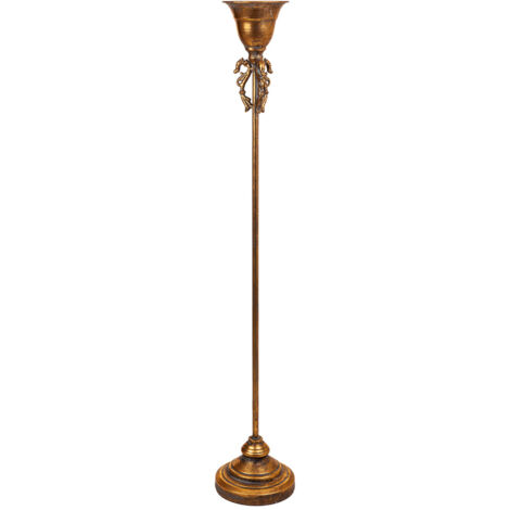 Candelabro de metal dorado 17x17x100