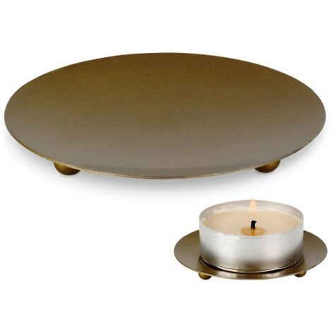 Candelabro de metal dorado de 8,5 cm