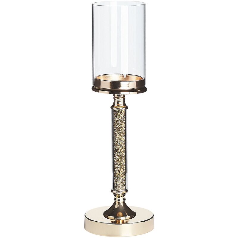 

Beliani - Candelabro de metal dorado 41 cm ABBEVILLE