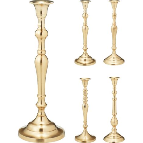 Candelabro dorado de 29 cm