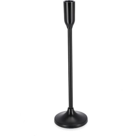 Candelabro elegantly con diverse misure realizzato in metallo -Ø10 x h 37cm / Nero