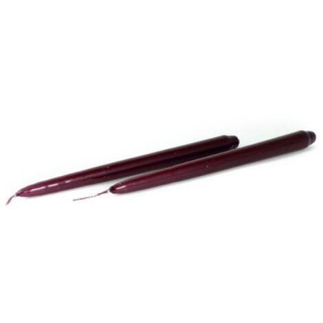 CANDELE 2 PEZZI A STELO BORDEAUX LUCIDO 25 CM DI MERCURY
