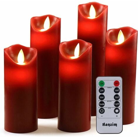 Candele senza fiamma tremolanti impermeabili, candele coniche a led a  batteria per esterni con timer telecomando, candele di plastica finte  elettriche, set di 3