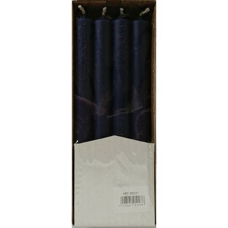 Candele cilindriche colore pieno Ø 1,9 cm 12 pezzi - Blu
