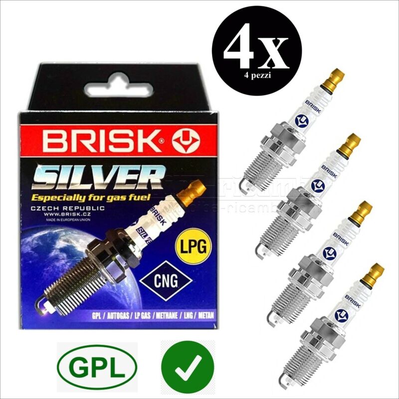 Candele di accensione gas gpl metano 4 brisk dr17ys-9 opel insigna sports tourer