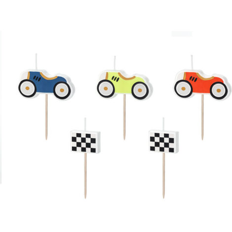 Candele di compleanno Cars, 2-3 cm, 5 pezzi