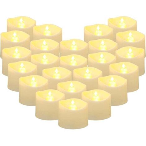 Candele LED con fiamma tremolante, lampade a candela lampeggianti, candele elettriche, candele natalizie, albero di Natale, Pasqua (24 pezzi in una scatola)