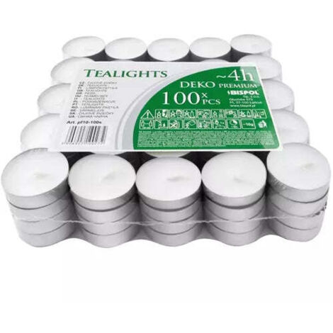 Candele/lumini 4h - set da 100 pezzi