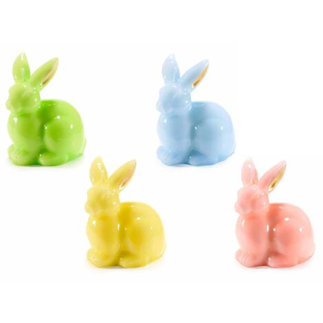 Candele Pasquali a Forma di Coniglio Set da 4 Pezzi