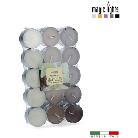 Candele Profumate alla Vaniglia 30 pezzi. Magic Light
