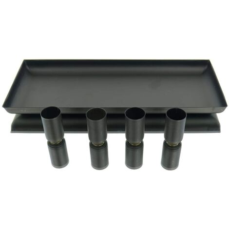 Candelero rectangular de hierro negro
