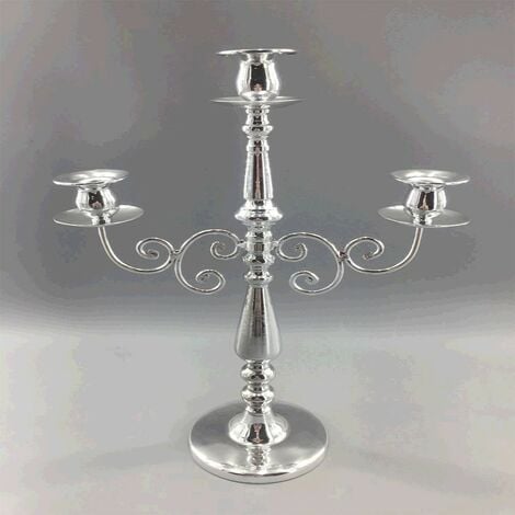 Randaco 3 pezzi di stile europeo portacandele Candelabro decorazione da  tavolo per San Valentino matrimonio