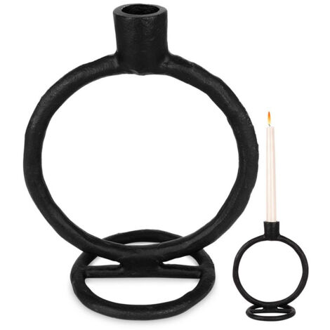 Candeliere in alluminio nero 19 cm