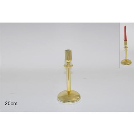 CANDELIERE IN VETRO 20CM ORO HJ19113 GOL D