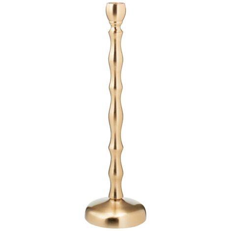 Candeliere portacandela in alluminio color oro per decorazione ambienti -27 cm
