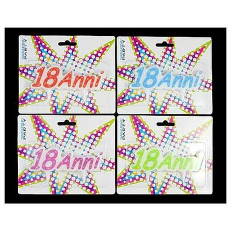 Candeline Sagoma 4 Colori 18 Anni 3769 X1