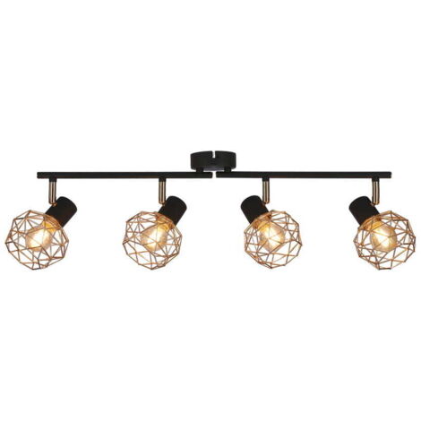 Candellux Acrobat plafoniera metallo rame/nera 4xE14