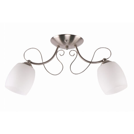 Candellux AMBA lampada sospensione vetro cromo 2xE27