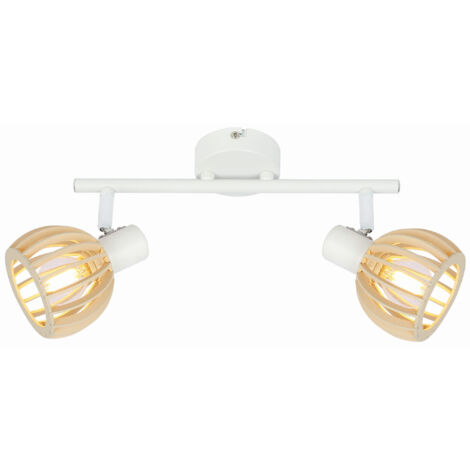 Candellux Atarri 92-68088 plafoniera bianco/legno 2xE14
