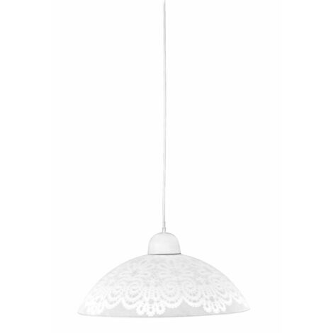 Candellux Bilbao lampada sospensione bianca Ø30 vetro E27