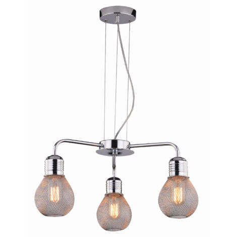 Candellux Gliva lampadario sospeso 3xE27 cromo metallo