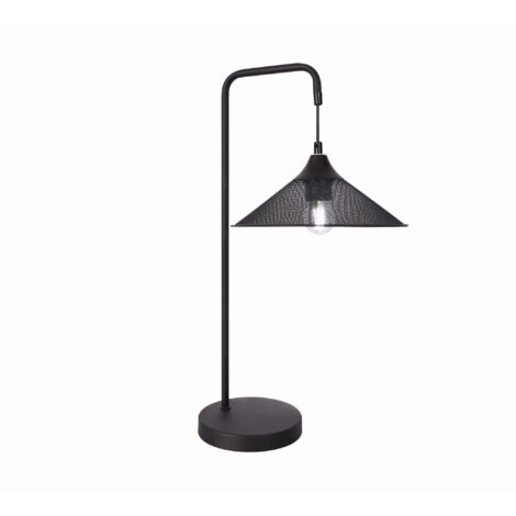 Candellux Kiruna lampada da tavolo nera E27 metallo