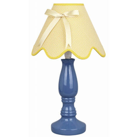 Candellux lampe table Lola bleue/jaune céramique E14