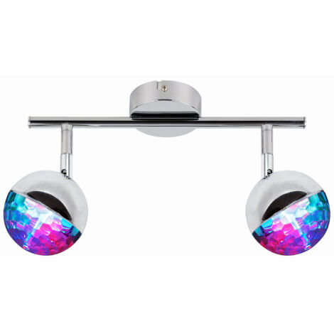 Candellux PARTY plafoniera LED RGB 2 luci cromo 38cm