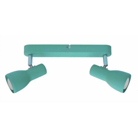 Candellux Picardo barra spot soffitto 2xE14 turchese metallo