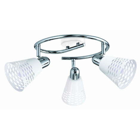Candellux plafoniera Discovery 3xE14 cromo/bianco 50cm