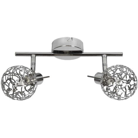 Candellux Puzzle plafoniera 2 luci G9 cromata 31cm