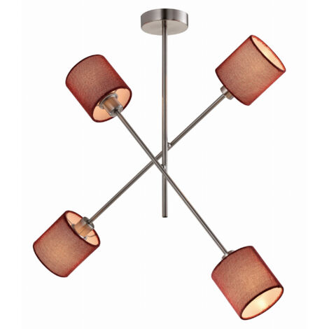 Candellux SAX 34-70692 plafonnier 4xE14 chromé tissu