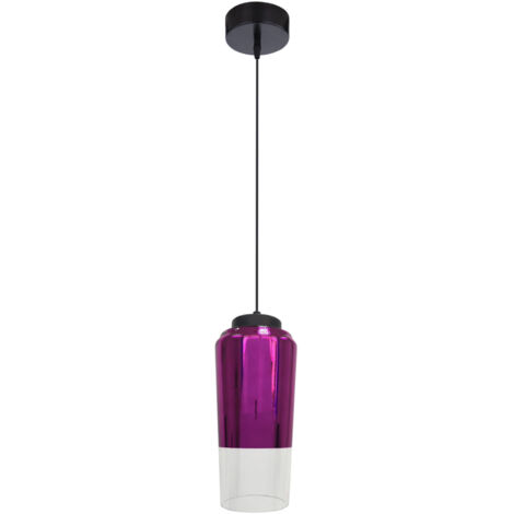 Candellux Tube 31-51288 sospensione vetro viola E27 13cm