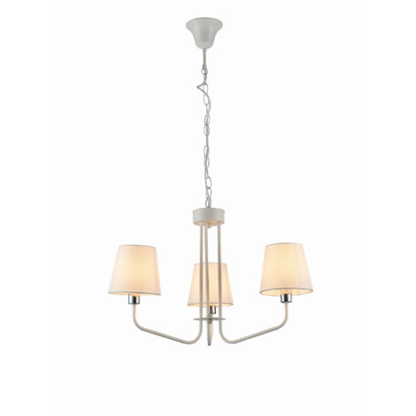 Candellux York suspension blanche Ø58cm 3xE14 variable