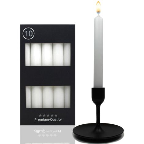 Candele lunghe Bianche – Set di 60 candele per candelabri 2,1×18