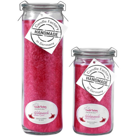 Candle Factory Kerzen-Set Glühpunsch Big + Mini Jumbo Duftkerze Dekokerze