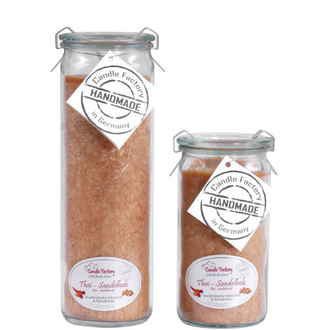 Candle Factory Kerzen-Set Thai-Sandelholz Big + Mini Jumbo Duftkerze Dekokerze