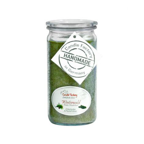 Candle Factory Mini Jumbo Winterwald tannengrün Duftkerze 307-090