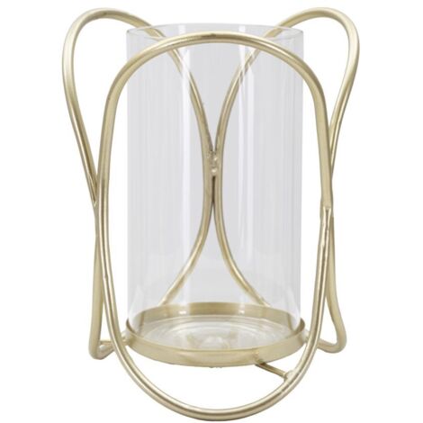 CANDLE HOLDER GLOX GOLD CM Ø 16X21,5