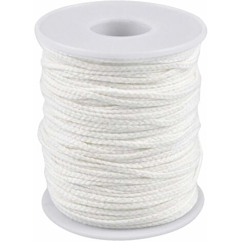 39 Feet/ 2 Rolls Cotton Oil Lamp Wick, 4/5 Inch Replacement Oil Lanterns  Wick for Oil Lamps and Oil Burners